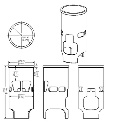 Cylinder Sleeve 81-83 Honda CR 250 66mm Vintco SLH07A
