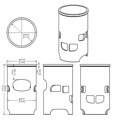 Cylinder Sleeve 78-78 Suzuki RM 400 80mm Vintco SLS05A