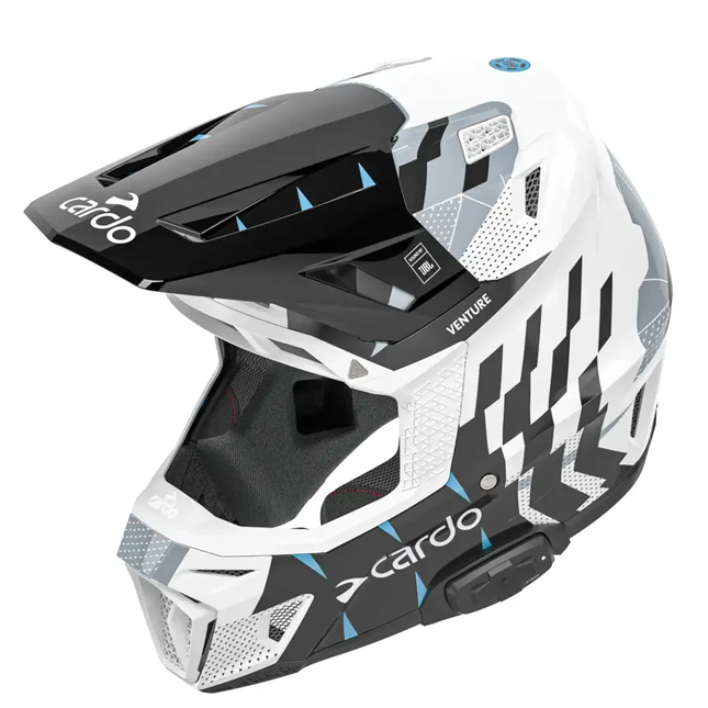 Cardo Venture Small Off-road Helmet Integrated Dynamic Mesh Communication 40mm Jbl Ece 22.06 Acu Approved