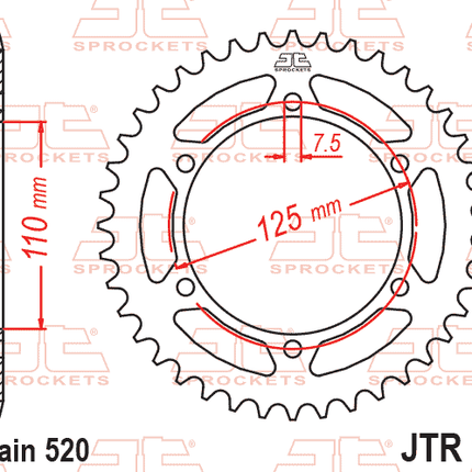 Rear Sprocket JTR13.39 Jt 520