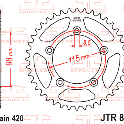 Rear Sprocket Steel JTR894.48
