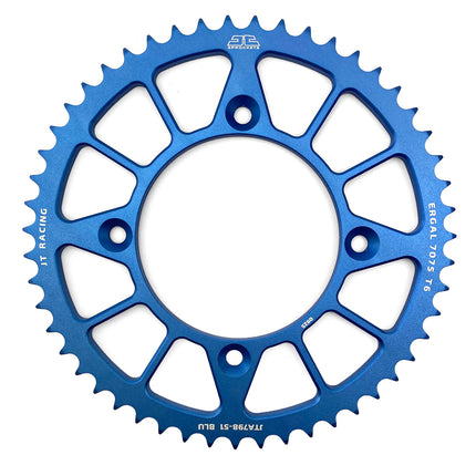 REAR SPROCKET ALLOY BLUE 798, JTA798.51BLU 7075-T6 Aluminium