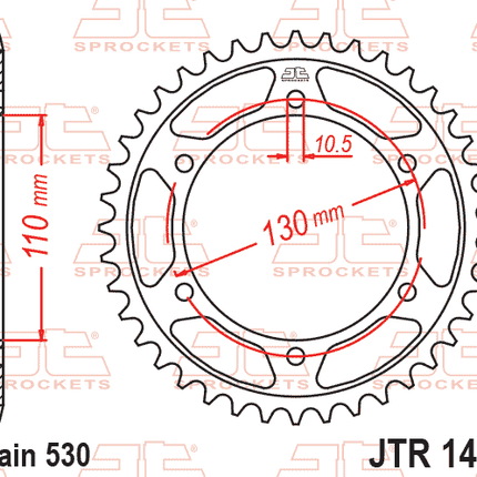 Rear Sprocket Steel Hard Zbk, C45 Induction JTR1479.47ZBK