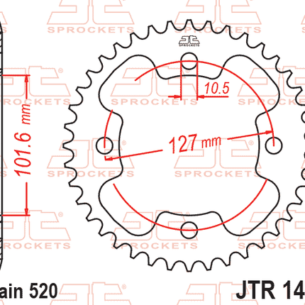 Rear Sprocket JTR1480.38 Jt