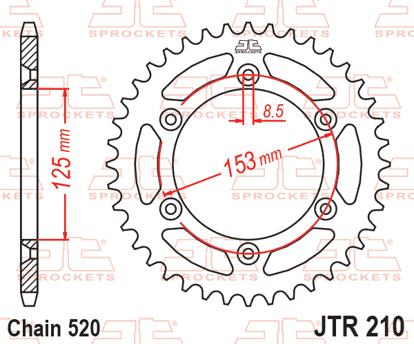 Rear Sprocket Steel JTR210.38