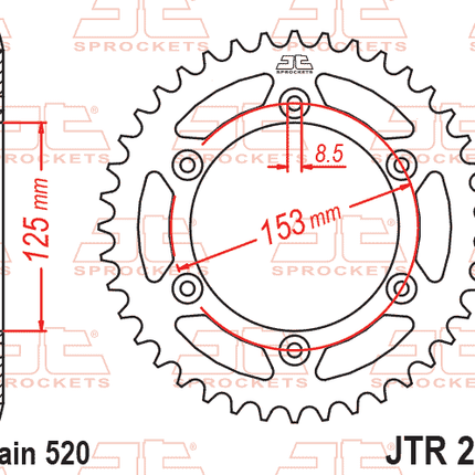 Rear Sprocket Steel JTR210.46