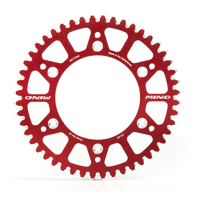 Mino Rear Sprocket Alloy Red 210, 25-554-52 Red