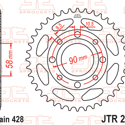 Rear Sprocket JTR269.47 Jt 428