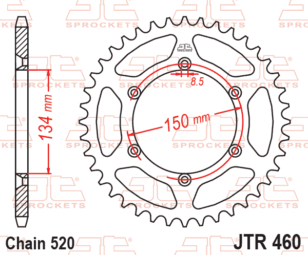 Rear Sprocket Steel JTR460.42