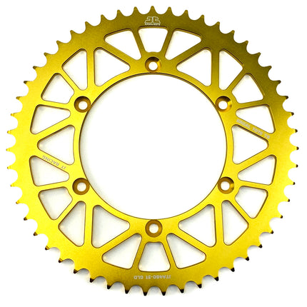 REAR SPROCKET ALLOY GOLD 460, JTA460.51GLD 7075-T6 Aluminium