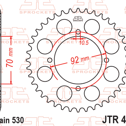 Rear Sprocket JTR476.43 Jt