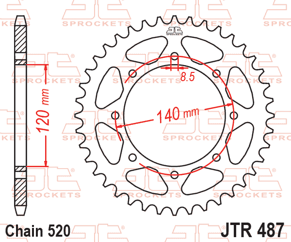 Rear Sprocket JTR487.43 520