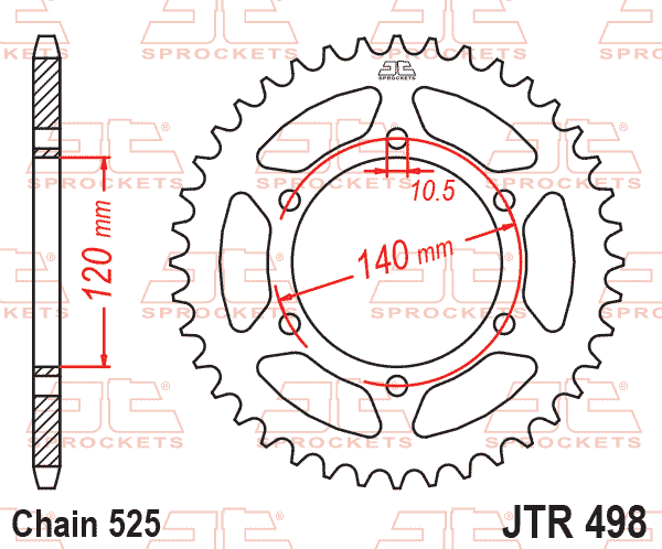 Rear Sprocket JTR498.46 Jt