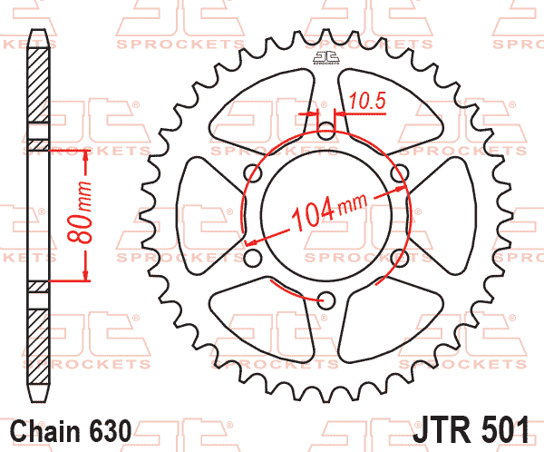 Rear Sprocket JTR501.35 Jt