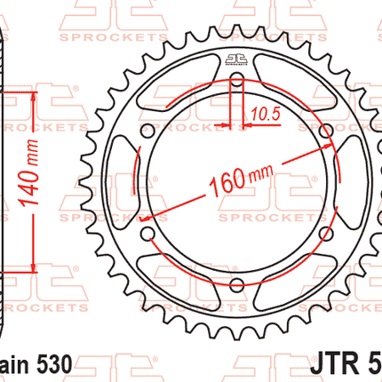 Rear Sprocket JTR502.44 Jt