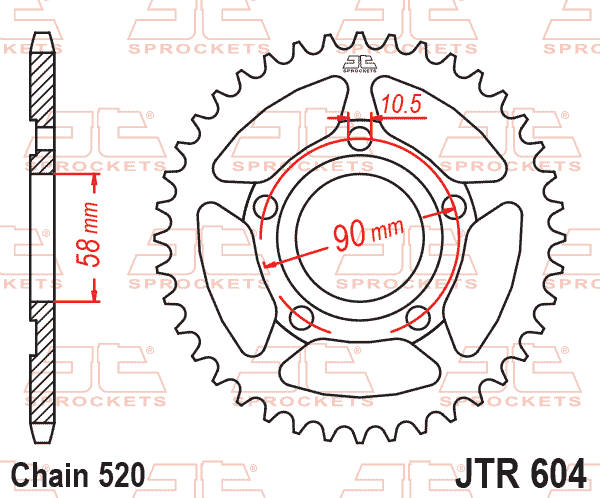 Rear Sprocket JTR604.40 Jt