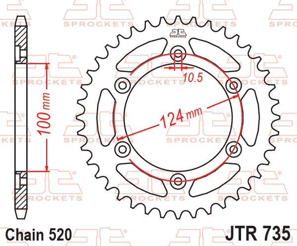 Rear Sprocket Steel JTR735.42
