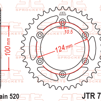 Rear Sprocket Steel JTR735.48