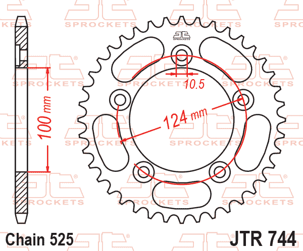 Rear Sprocket JTR744.38 Jt