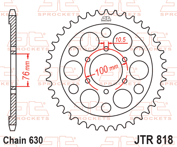 Rear Sprocket JTR818.42 Steel