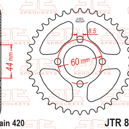 Rear Sprocket JTR832.45 Steel