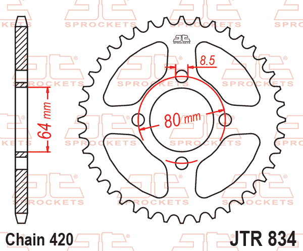 Rear Sprocket JTR834.39 Jt
