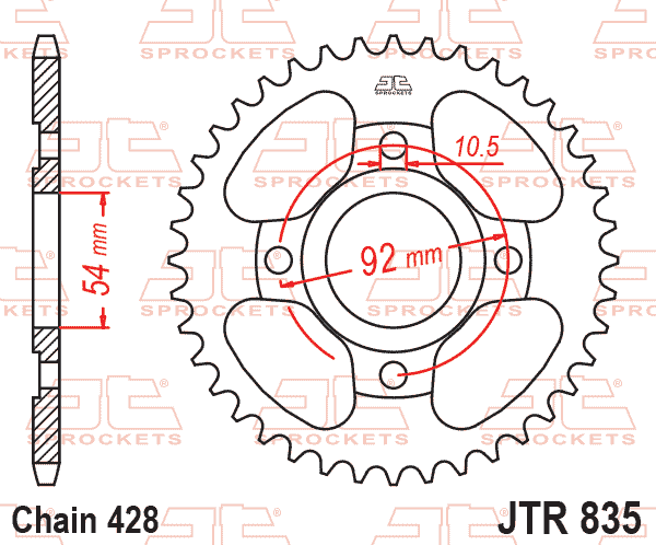 Rear Sprocket JTR835.46 Jt 428