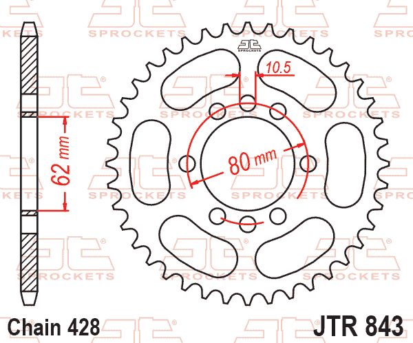 Rear Sprocket JTR843.48 Steel