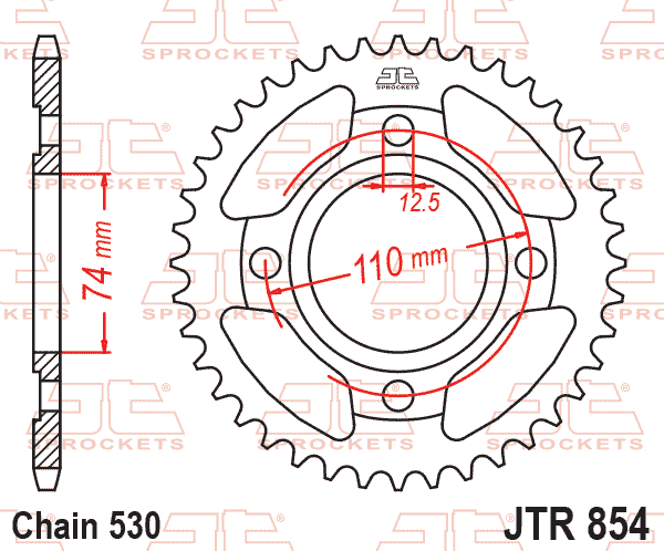 Rear Sprocket JTR854.41 Jt 50