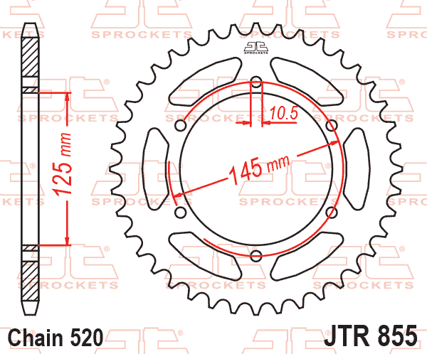 Rear Sprocket JTR855.48 Jt 520