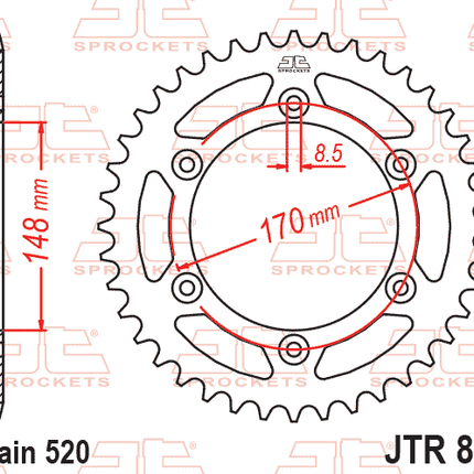 Rear Sprocket JTR828.47 Jt