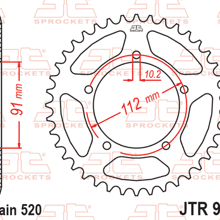 Rear Sprocket JTR911.46 Jt