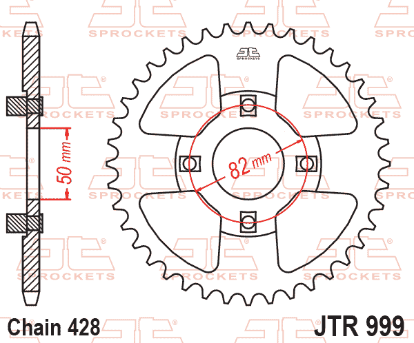 Rear Sprocket JTR999 Steel 45T JTR999.45
