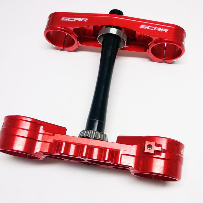 Triple Clamps Red 97-07 Honda CR CRF 125 250 450 R 22mm Offset 53219-KZ3-J20 Scar S2418