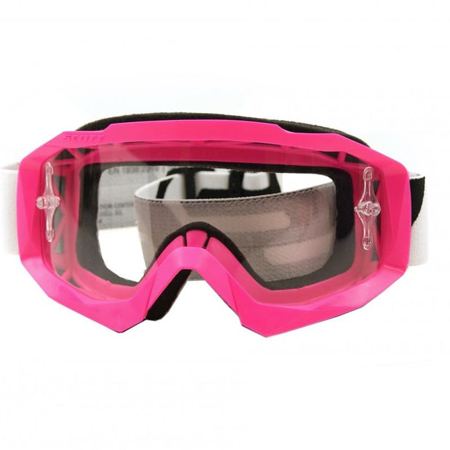 Scott Hustle Goggles Clear Lens, Pink/white, SC084106