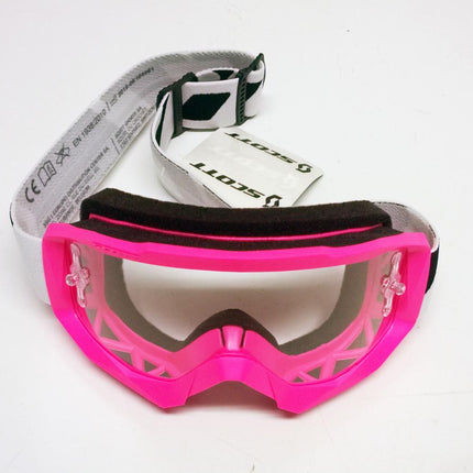 Scott Hustle Goggles Clear Lens, Pink/white, SC084106