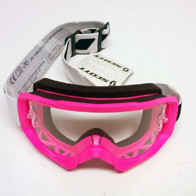 Scott Hustle Goggles Clear Lens, Pink/white, SC084106