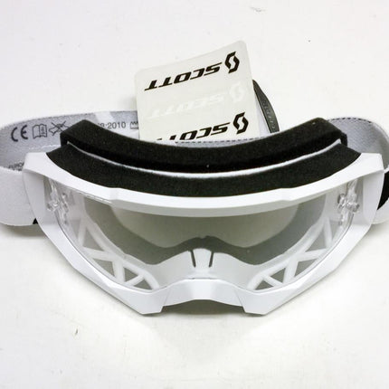 Scott Hustle Goggles Clear Lens, White, SC084110