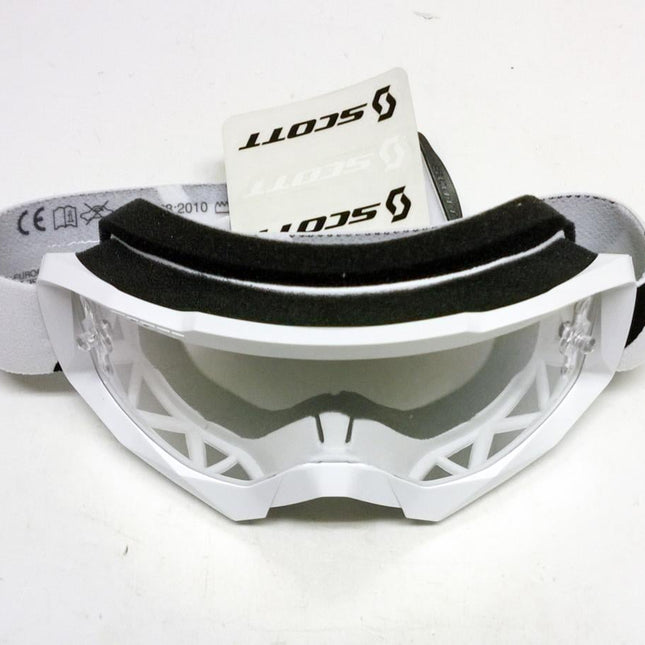 Scott Hustle Goggles Clear Lens, White, SC084110