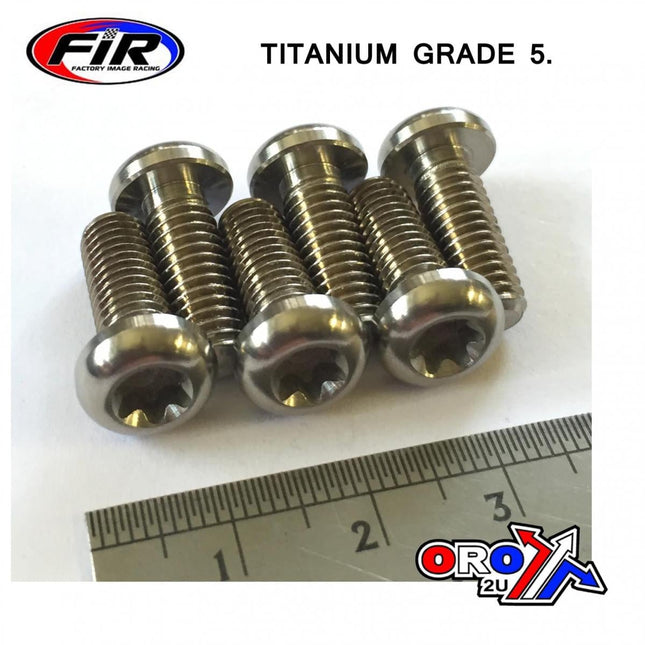 Bolt Disc M6x16mm HD Torx PK6, Titanium Grade 5 /pack Of 6