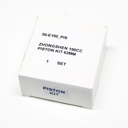 Zhongshen 190cc Piston Kit 62mm, Piston Kit With Rings