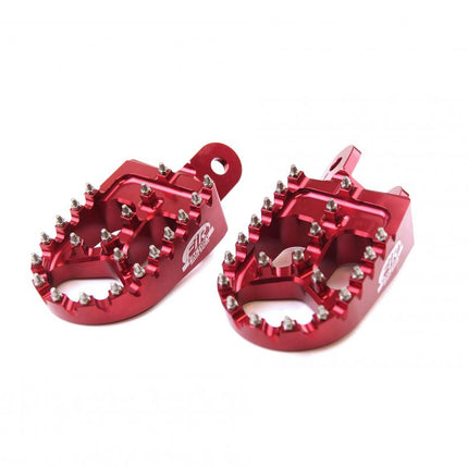 Foot Peg Set Alu. CR80/85 XR250/600, Aluminum Red, Billet ASF-331