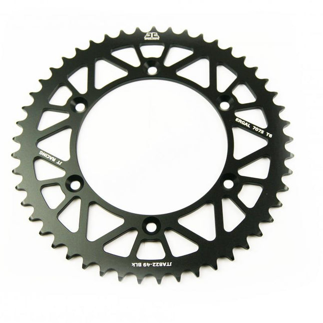 REAR SPROCKET ALLOY BLACK 822, JTA822.49BLK 7075-T6 Aluminium