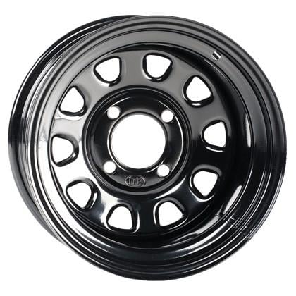 Rim Steel Wheel 14x7, 4/137, Itp Delta Black 4+3, 10mm Stud, 1425573014B