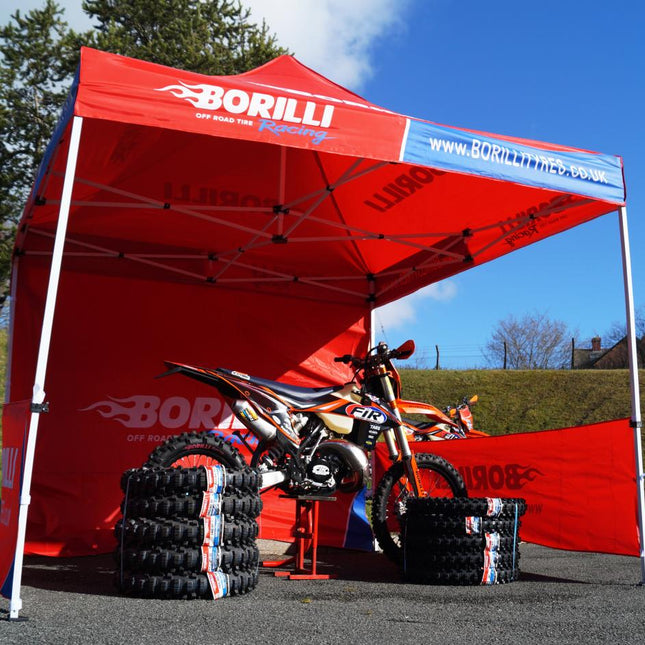 Gazebo / Canopy Tent 3x3m, Borilli Support Pop Up Tent, With Back & Half Sides