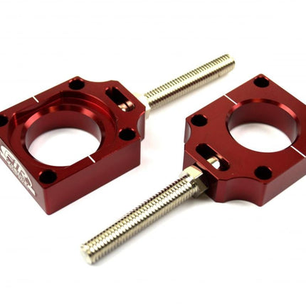 Axle Block & Bolt CR CRF Crfx, ASRAB-11 Red