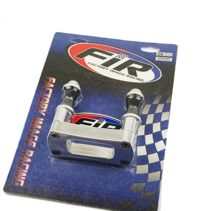 Steering Bar Clamp 22.2mm Silver, 100mm Mounting, M10 Bolts