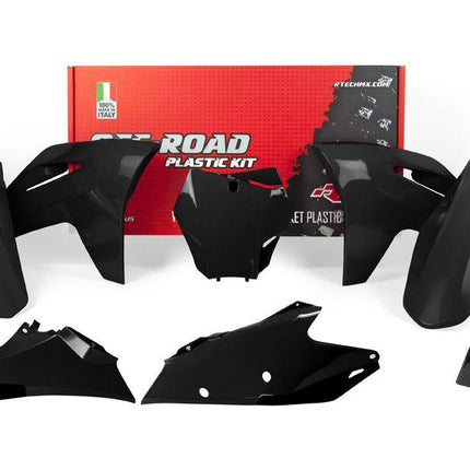 Plastic KIT/6 2021-23 Mc/mcf/ex/exf Black, Rtech R-KITGAS-NR0-599, Gasgas