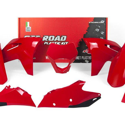 Plastic KIT/6 2021-23 Ec-ecf Red, Rtech R-KITGAS-RG0-521, Gasgas, With Headlight Cowl