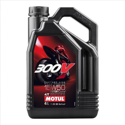 300V Fl Road Racing 15W50 4 Litre, Motul 450011